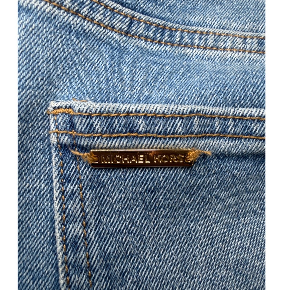 Michael Kors Womens Light Wash Button Fly Flare Jeans High Rise Size 8 - Picture 14 of 14